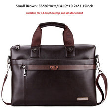 Load image into Gallery viewer, VICUNA POLO Top Sell Fashion Simple Dot Famous Brand Business Men Briefcase Bag Leather Laptop Bag Casual Man Bag Shoulder bags