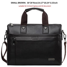 Load image into Gallery viewer, VICUNA POLO Top Sell Fashion Simple Dot Famous Brand Business Men Briefcase Bag Leather Laptop Bag Casual Man Bag Shoulder bags