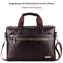 Load image into Gallery viewer, VICUNA POLO Top Sell Fashion Simple Dot Famous Brand Business Men Briefcase Bag Leather Laptop Bag Casual Man Bag Shoulder bags
